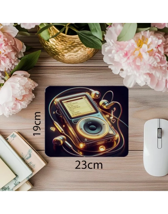 Eski MP3 Çalar Mousepad – Liste Görünümlü - 19x23 cm 2 mm Dikdörtgen İthal Baskılı Mouse Pad