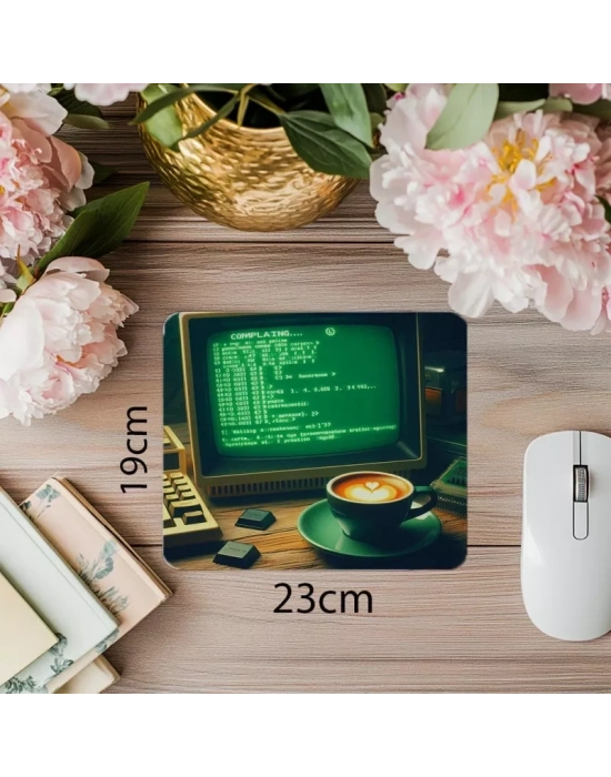 Eski Terminal + Yeni Kahve Mouse Pad - 19x23 cm 2 mm Dikdörtgen İthal Baskılı Mouse Pad