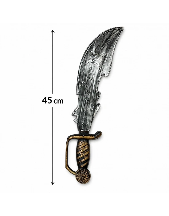 Eskitme Detaylı Plastik Korsan Kılıcı 45 cm
