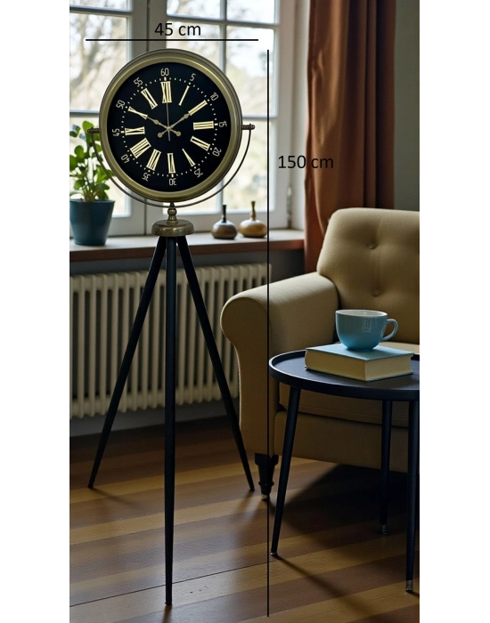 ® Eskitme İhtişam Tripod Ayaklı Saat