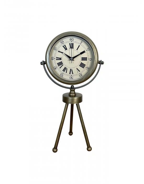 ® Eskitme Prestij Üç Ayaklı Masa Saati