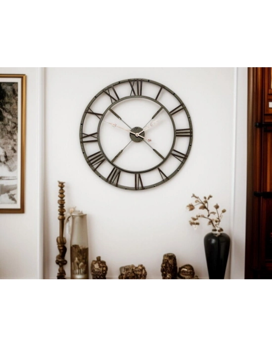 ® Eskitme Stil 73 Cm Duvar Saati