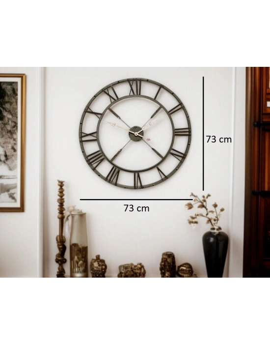 ® Eskitme Stil 73 Cm Duvar Saati
