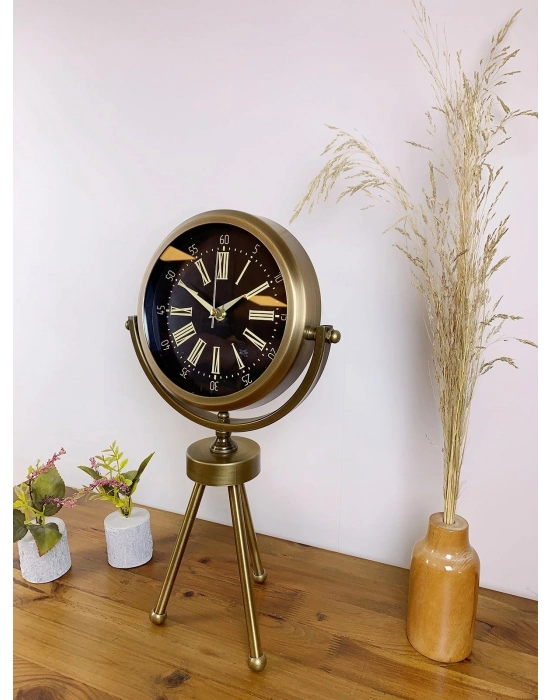 ® Eskitme Üç Ayaklı Masa Saati