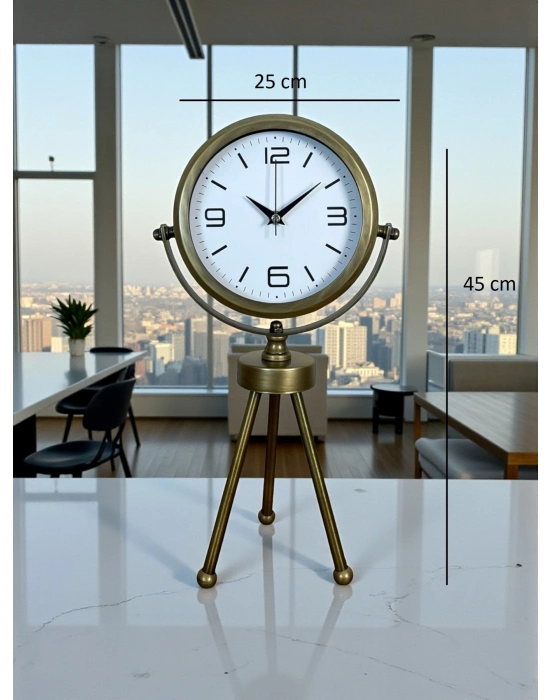 ® Eskitme Üç Ayaklı Masa Saati
