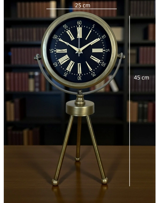 ® Eskitme Üç Ayaklı Masa Saati