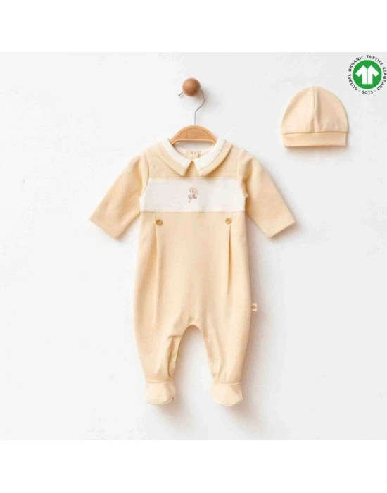 Eslenza Organik Şapkalı Tulum 2241 Bej