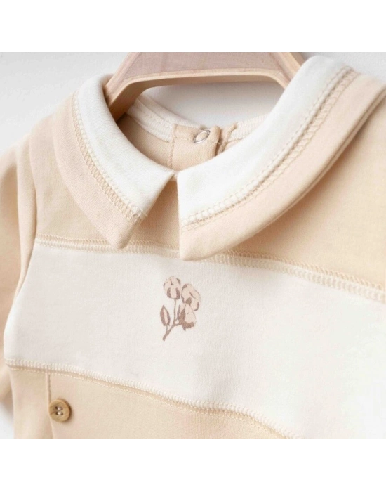 Eslenza Organik Şapkalı Tulum 2241 Bej