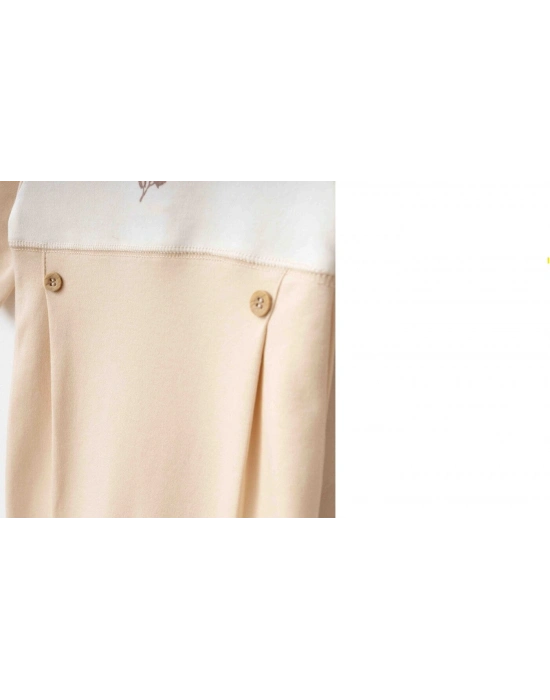 Eslenza Organik Şapkalı Tulum 2241 Bej