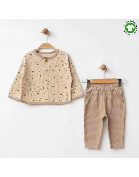 Eslenza Organik Waffle 2li Takım 2080 Bej