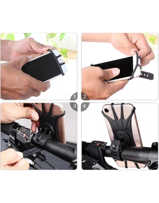 Esnek Silikon Örümcek Bisiklet Telefon Tutucu