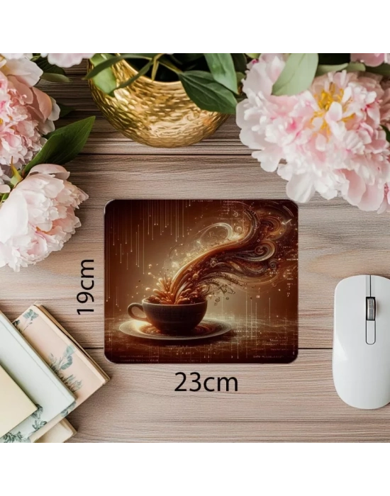 Espresso Kod Dönüşümü Temalı Mousepad - 19x23 cm 2 mm Dikdörtgen İthal Baskılı Mouse Pad