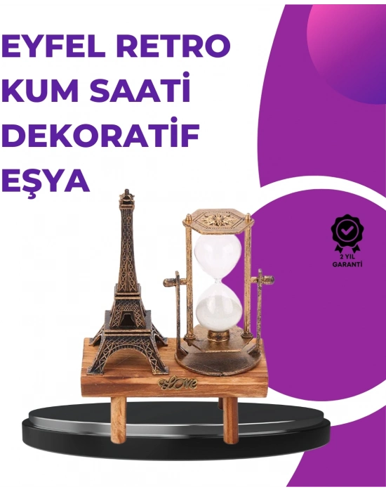 Ev, Ofis ve Kafeler İçin Retro Ahşap Kum Saati Dekorasyonu