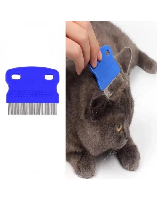 Evcil Hayvan Bakım Tarağı – Kedi Köpek Tavşan İnce Dişli Bit Pire Tarağı