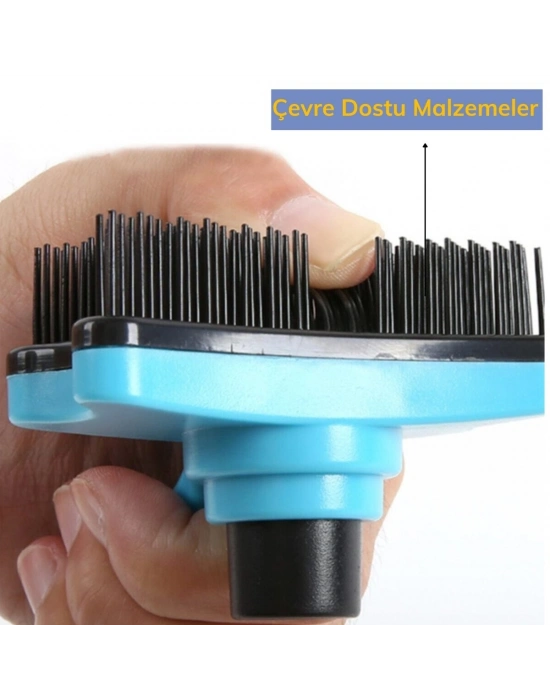 ®  Evcil Hayvan Kedi Köpek Tüy Toplayıcı Otomatik Tuşlu Pet Tarak