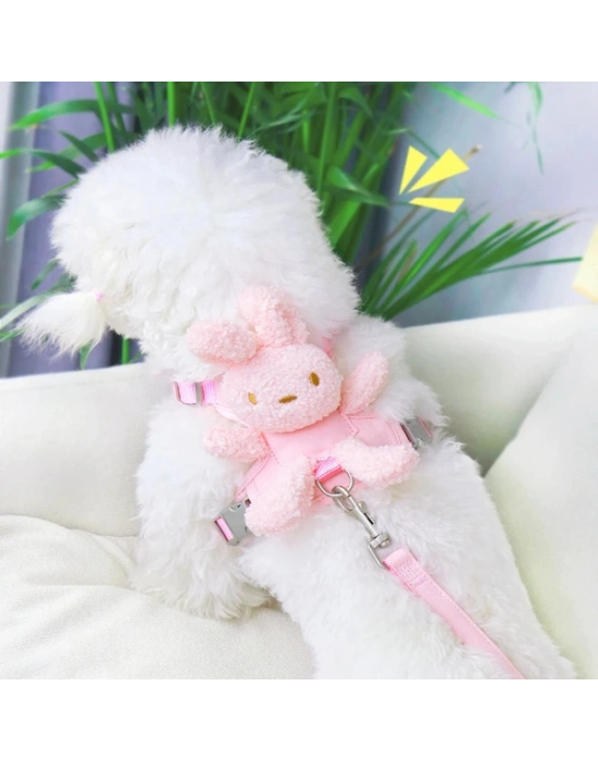 Evcil Hayvan Peluş Ayıcıklı Göğüs Gezdirme Tasması Set