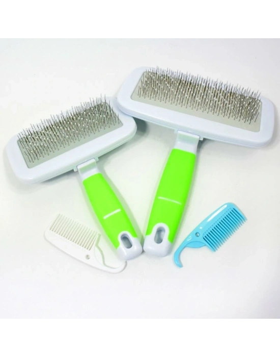 Evcil Hayvanlar İçin Telli Fırça  Ve Tarak Seti