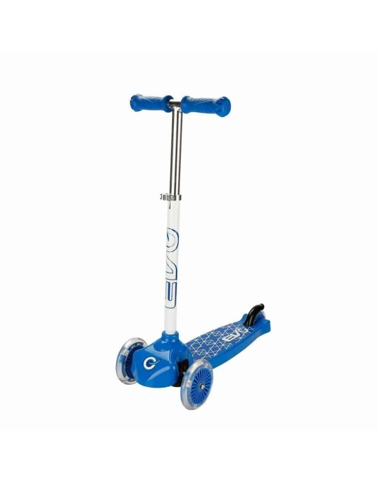 ® Evo Işıklı 3 Tekerlekli Mavi Scooter