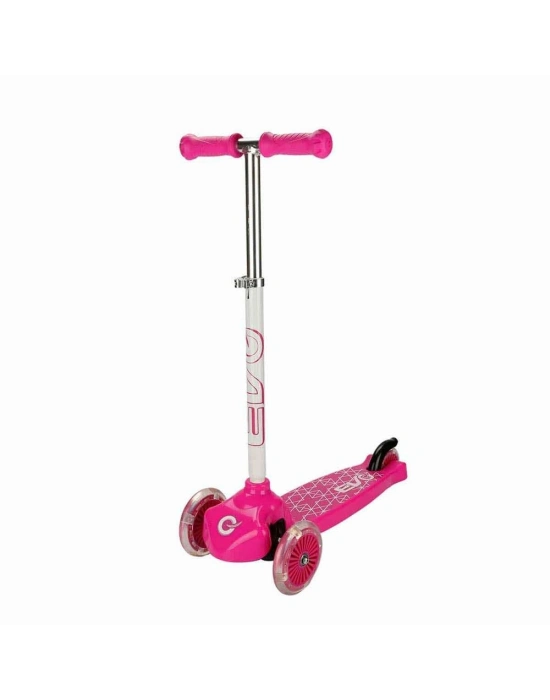 ® Evo Işıklı 3 Tekerlekli Pembe Scooter
