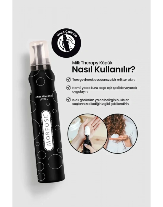 Extra Strong Saç Köpük 200 ML - Ekstra Hacim Tutuş - mrfs