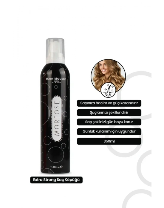 Extra Strong Saç Köpük 350 ML - Ekstra Güçlü Tutuş - mrfs