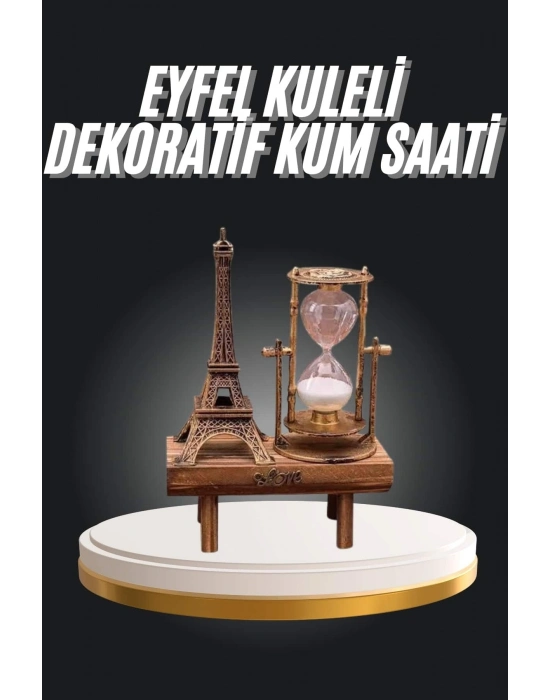 Eyfel Kuleli Kum Saati Dekoratif Hediyelik Eşya Retro Eyfel Kulesi