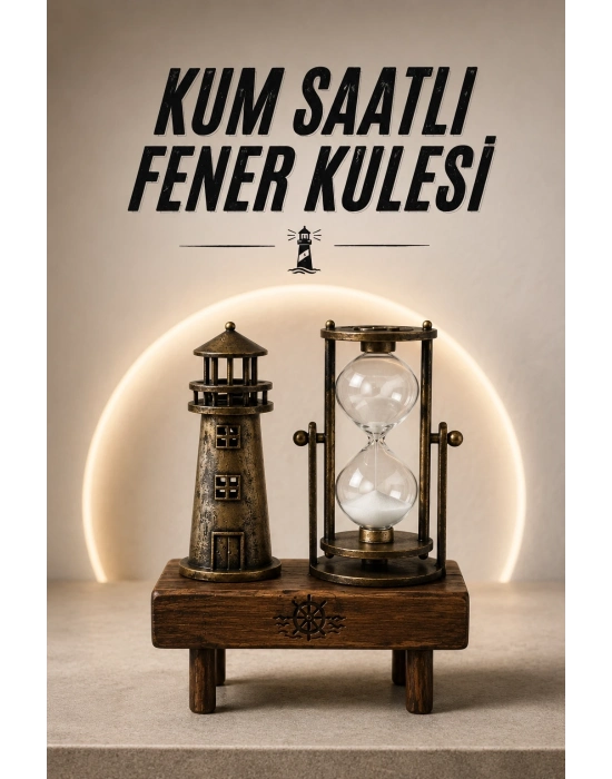 Eyfel Kulesi ve Deniz Feneri Dekoratif Masa Biblosu Hediyelik