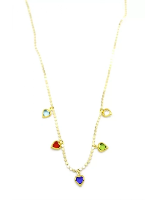 Ezme Zincir Charm Kolye - Altın