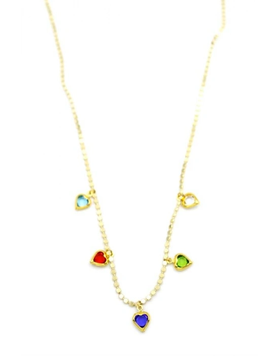 Ezme Zincir Charm Kolye - Altın