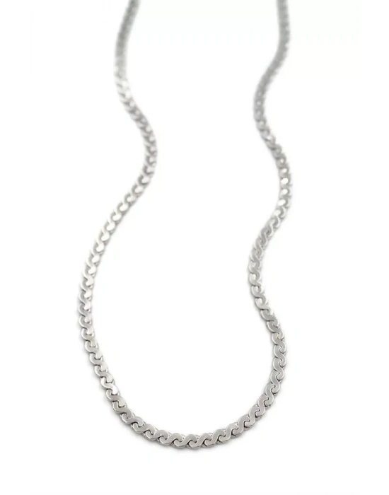 Ezme Zincir Sonsuzluk Kolye - Gümüş