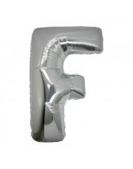 F Harf Folyo Balon Gümüş Renk  40 İnç