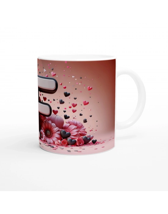 F Harfi Klasik Tarzda Harfli Kupa Bardak