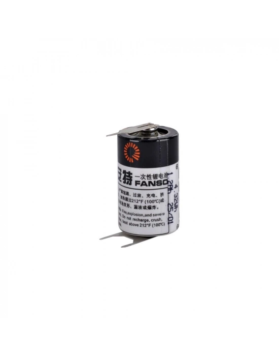 Fanso Er14250h 3.6v 1/2 Aa Size Lithium Pil (li-socl2) 3 Pın