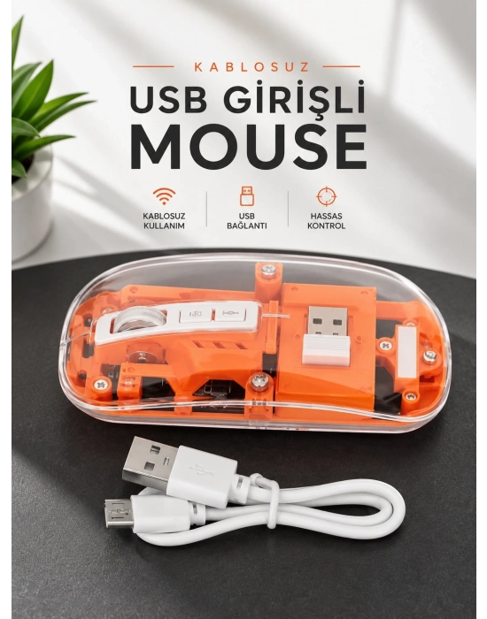 Fare Mouse Çift Modlu Kablosuz Bağlantılı 2.4GHz Destekli