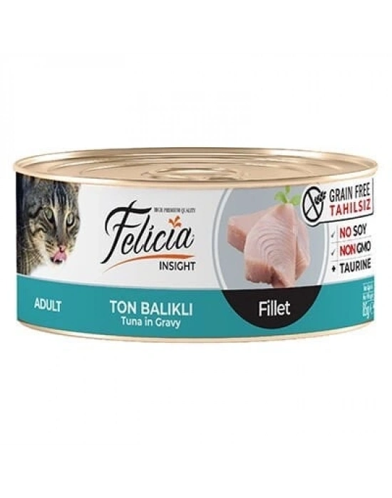Felicia Tahılsız Ton Balıklı Fileto Yetişkin Konserve Kedi Maması 1 Adet 85 Gr