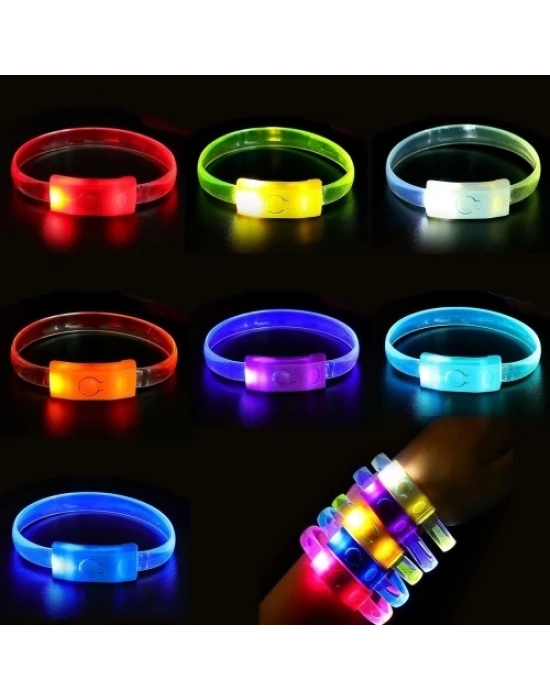 Festival & Parti LED Bileklik 3 Farklı Mod Işıklı 1 Adet