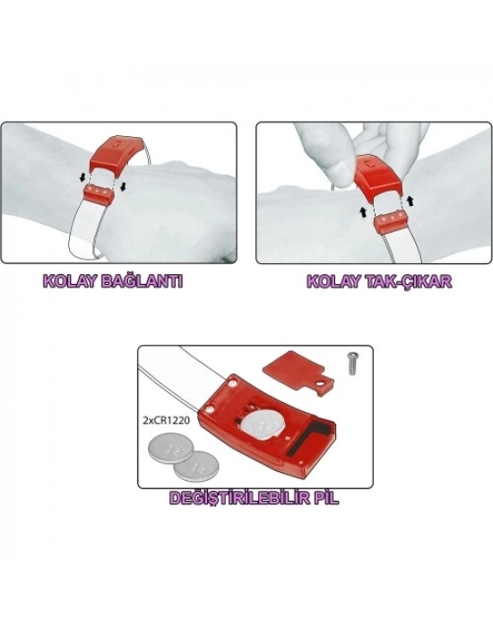 Festival & Parti LED Bileklik 3 Farklı Mod Işıklı 1 Adet