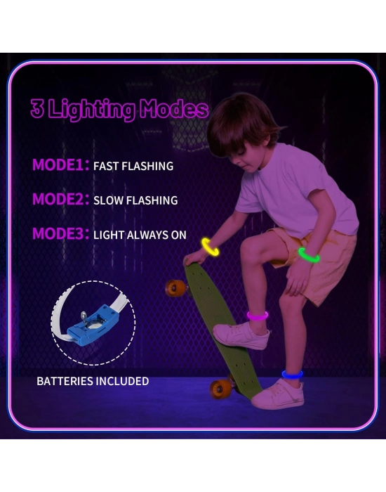 Festival & Parti LED Bileklik 3 Farklı Mod Işıklı 1 Adet