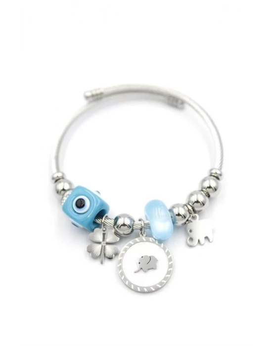 Fil Charm Bilezik - Gümüş