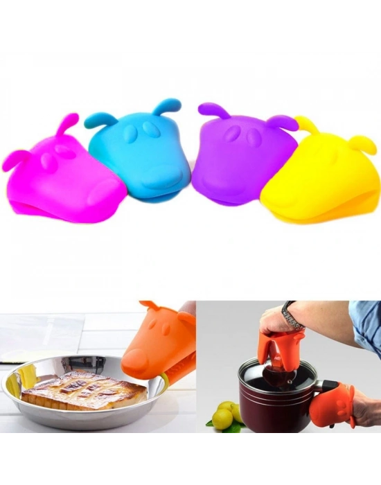 Fırın Eldiveni Silikon Kaymaz Su Geçirmez Yanmaz Silikon Eldiven