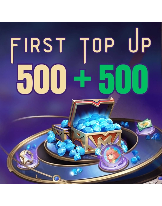 First Top Up 500 + 500 Diamonds