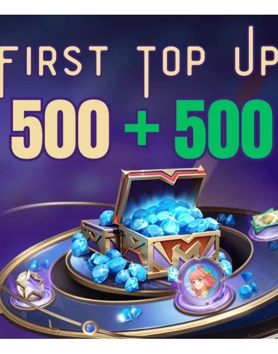 MLBB First Top Up 500 +500 Almaz UZ