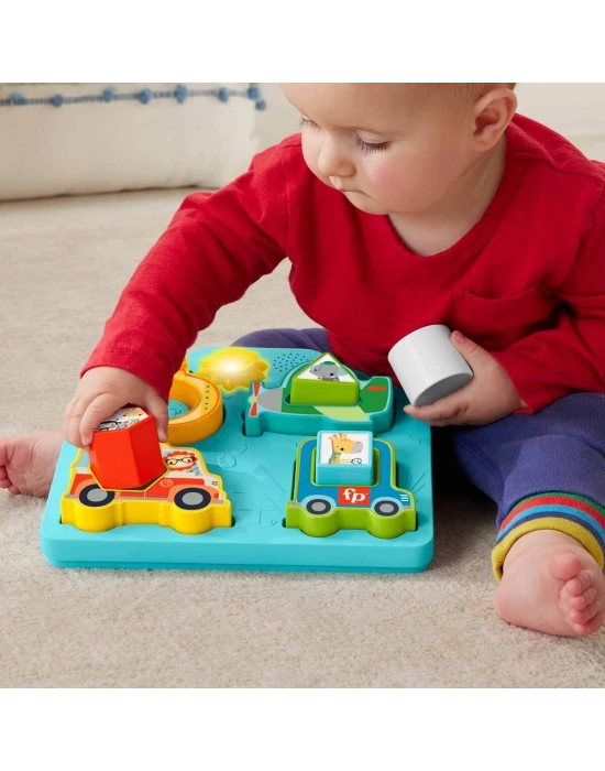 Fisher Price Sesli ve Işıklı Arabalar Puzzle HRP31