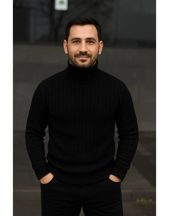 Fitilli Triko Kazak 3lÜ Set Beyaz Gri Siyah