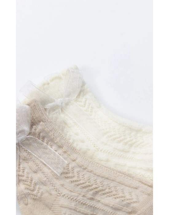 Fiyonklu Penye Soket Çorap 2li 10149 Bej