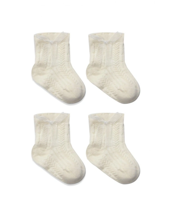 Fiyonklu Penye Soket Çorap 2li 10150 Naturel