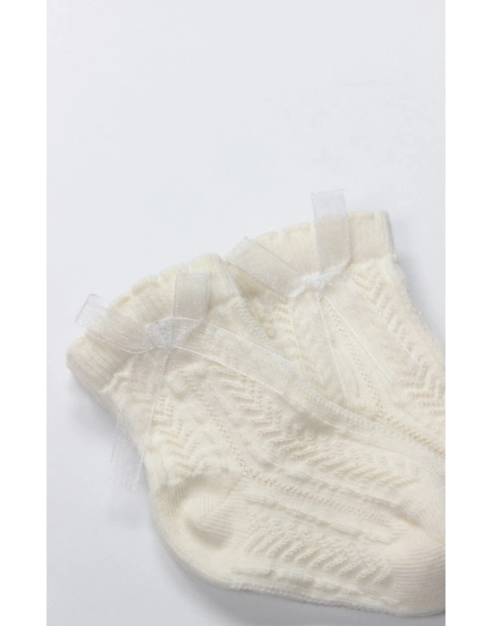 Fiyonklu Penye Soket Çorap 2li 10150 Naturel