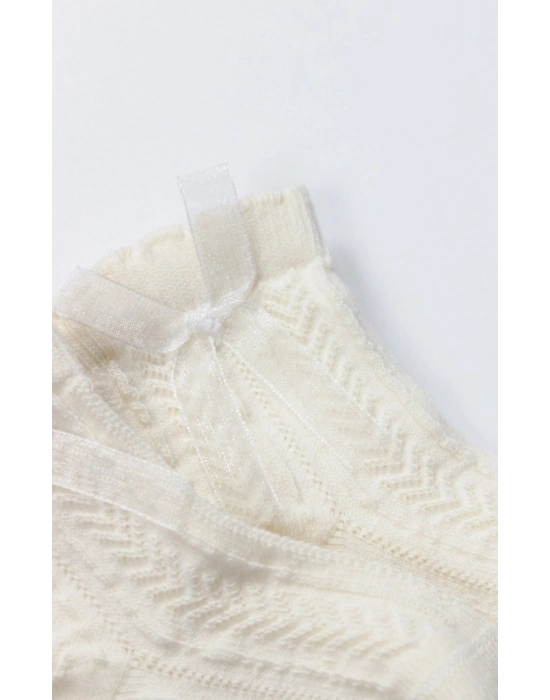 Fiyonklu Penye Soket Çorap 2li 10150 Naturel