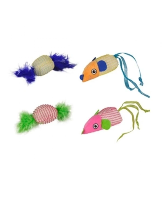 Flamingo Kumaş İkili Kedi Oyuncağı