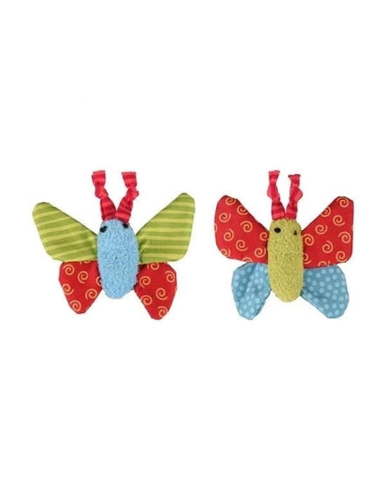 Flamingo Yowly Kelebek Şeklinde Kedi Oyuncağı 2 Adet 9 Cm